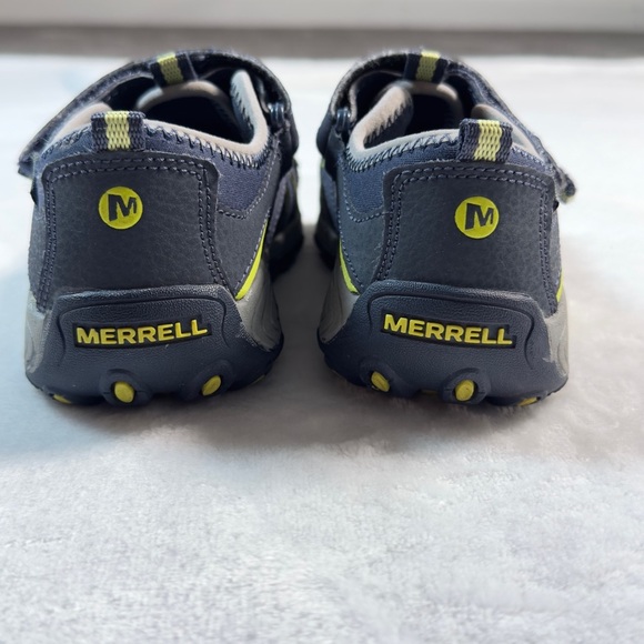 Merrell Kid's Hydro H2O Hiker Sandal Sport Little Kid Size 13 Navy/Lime - Picture 3 of 7